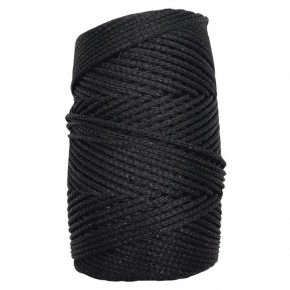 Çanta Aksesuar Simli Polyester Makrome Siyah Renk 200 gr
