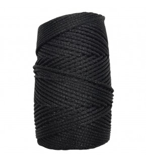 Çanta Aksesuar Simli Polyester Makrome Siyah Renk 200 gr