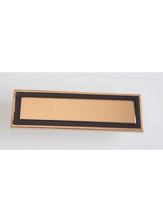 Çanta Aksesuar Siyah Çerçeveli Light Gold Plaka Süs