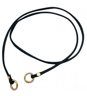 Çanta Aksesuar Siyah  Renk 5 mm Halkalı Suni Deri Spagetti Model Çanta Sapı Light Gold Metal