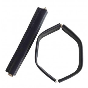 Çanta Aksesuar Siyah Renk Derili Metal Çanta Ağzı 24 Cm