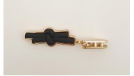Çanta Aksesuar Siyah Renk Kurdele Model Light Gold Metal Kulpluk 1 Adet