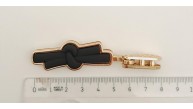 Çanta Aksesuar Siyah Renk Kurdele Model Light Gold Metal Kulpluk 1 Adet
