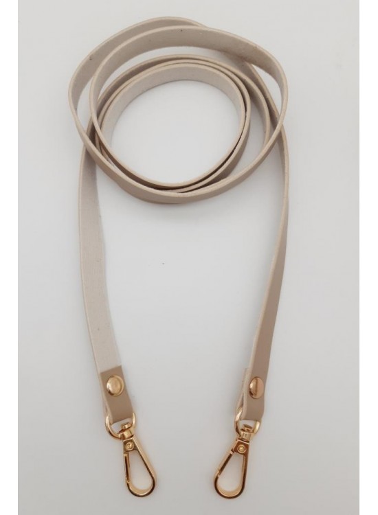 Çanta Aksesuar Spagetti Model Dikişsiz Çanta Sapı Bej Renk Light Gold Metal