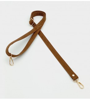 Çanta Aksesuar Süet Nubuk Taba 140X2 Cm Çanta Sapı Sürgütlü Light Gold Metal