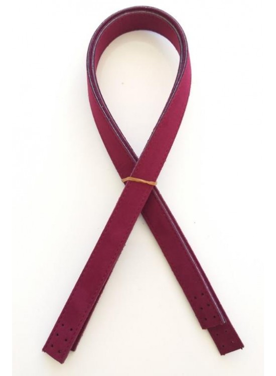 Çanta Aksesuar Süet Suni Deri Bordo Çift Sap 70X2 Cm
