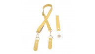 Çanta Aksesuar Suni Deri 110x2 cm Ayarlı Çanta Saplı Kapaklı Sarı Renk Çanta Seti Light Gold Metalli