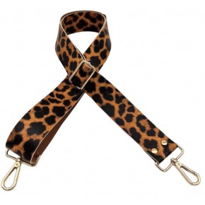 Çanta Aksesuar Suni Deri 120x4 cm Çanta Sapı Kalsap Leopar Renk Light Gold Metalli