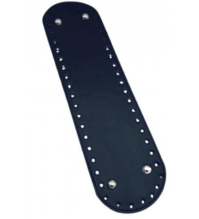 Çanta Aksesuar Suni Deri 37x10 cm Oval Çanta Taban Lacivert Renk Gümüş Aparatlı