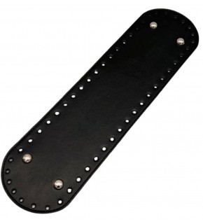 Çanta Aksesuar Suni Deri 37x10 cm Oval Çanta Taban Siyah Renk Gümüş Aparatlı