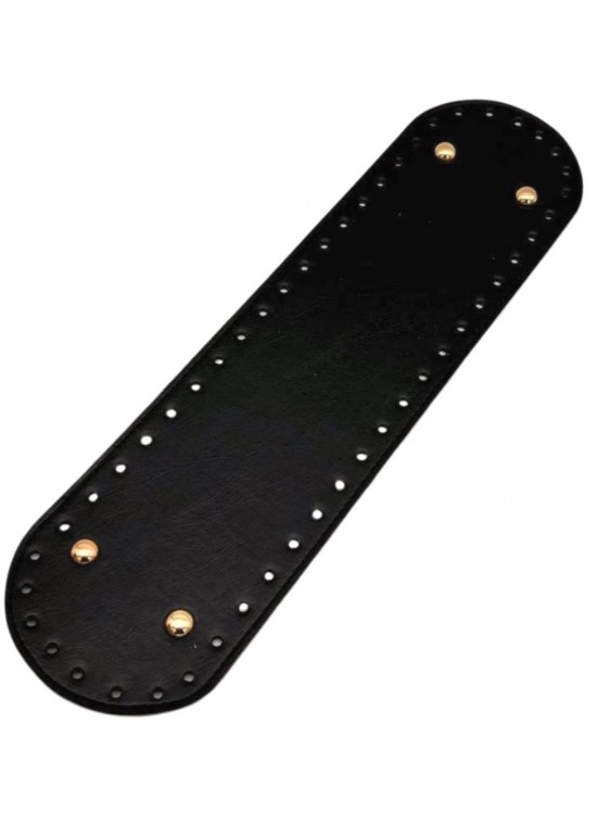 Çanta Aksesuar Suni Deri 37x10 cm Oval Çanta Taban Siyah Renk Light Gold Aparatlı
