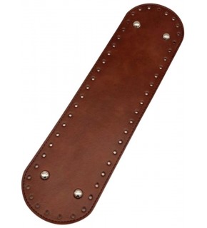 Çanta Aksesuar Suni Deri 37x10 cm Oval Çanta Tabanı Taba Renk Gümüş  Aparatlı