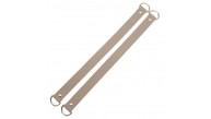Çanta Aksesuar Suni Deri 38x2.5 cm Bej Renk Çift Çanta Sapı Light Gold Metalli