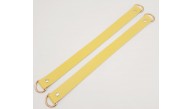 Çanta Aksesuar Suni Deri 38x2.5 cm Sarı Renk Çift Çanta Sapı Light Gold Metalli