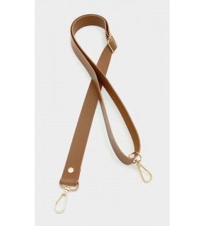 Çanta Aksesuar Suni Deri Ayarlı Çanta Sapı 120X2.4 Cm Taba Light Gold Metal