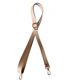 Çanta Aksesuar Suni Deri Ayarlı Çanta Sapı 120x2 cm Bej Renk Light Gold Metalli