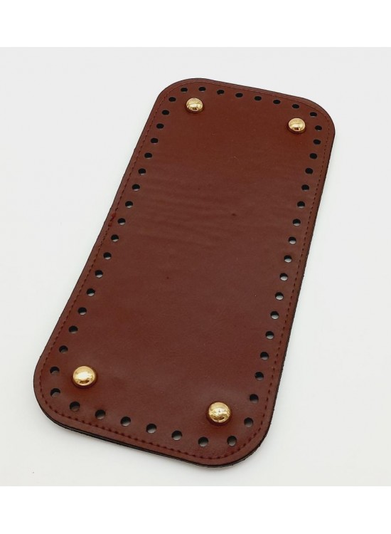 Çanta Aksesuar Suni Deri Bordo Renk 25X12 cm Dikdörtgen Çanta Tabanı (Light Gold Aparatlı)