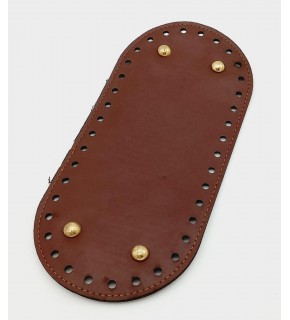 Çanta Aksesuar Suni Deri Bordo Renk 25X12 cm Oval Çanta Tabanı (Light Gold Aparatlı)