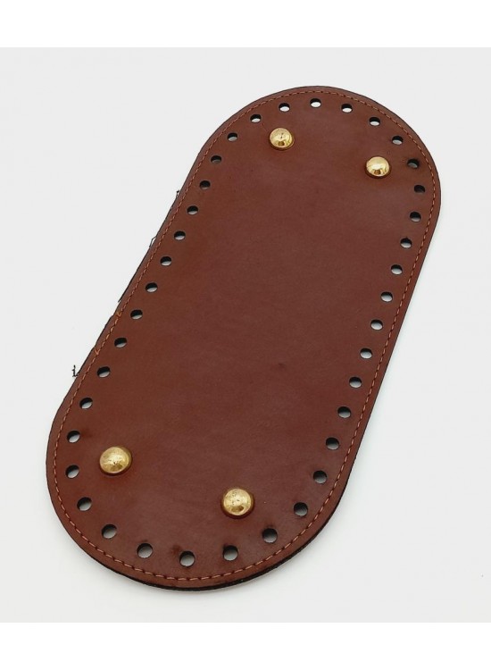 Çanta Aksesuar Suni Deri Bordo Renk 25X12 cm Oval Çanta Tabanı (Light Gold Aparatlı)