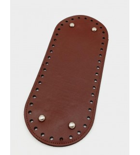Çanta Aksesuar Suni Deri Bordo Renk 30X12 cm Oval Çanta Tabanı (Gümüş Aparatlı)