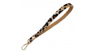 Çanta Aksesuar Suni Deri Elcik Leopar Desen Light Gold Metal