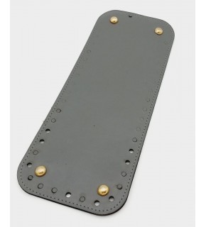 Çanta Aksesuar Suni Deri Gri Renk 30X12 cm Dikdörtgen Çanta Tabanı (Light Gold Aparatlı)