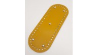 Çanta Aksesuar Suni Deri Hardal Renk 30X12 cm Oval Çanta Tabanı (Gümüş Aparatlı)