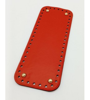Çanta Aksesuar Suni Deri Kırmızı Renk 30X12 cm Dikdörtgen Çanta Tabanı (Light Gold Aparatlı)