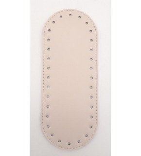 Çanta Aksesuar Suni Deri Krem 20X8 cm Oval Çanta Tabanı