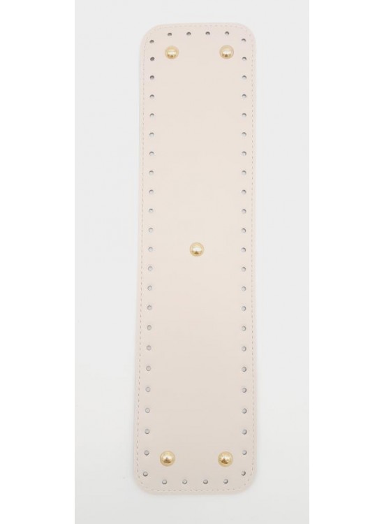 Çanta Aksesuar Suni Deri Krem Renk 40x10 cm Dikdörtgen Çanta Tabanı Light Gold Aparatlı