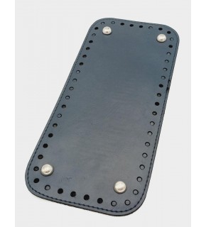 Çanta Aksesuar Suni Deri Lacivert Renk 25X12 cm Dikdörtgen Çanta Tabanı (Gümüş Aparatlı)