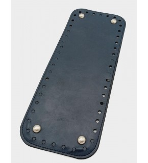 Çanta Aksesuar Suni Deri Lacivert Renk 30X12 cm Dikdörtgen Çanta Tabanı (Gümüş Aparatlı)
