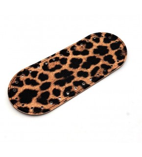 Çanta Aksesuar Suni Deri Leopar 20x8 cm Oval Çanta Tabanı