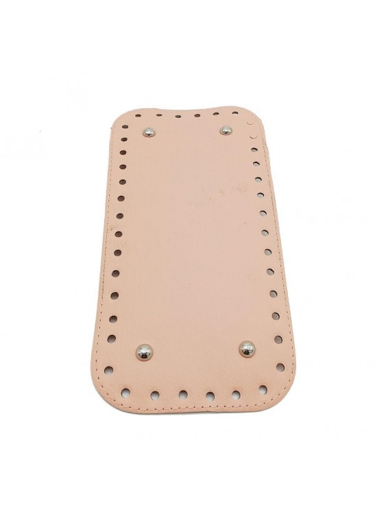 Çanta Aksesuar Suni Deri Pudra Renk 25X12 cm Dikdörtgen Çanta Tabanı