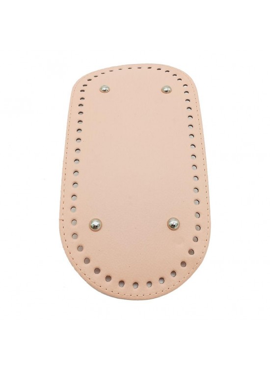 Çanta Aksesuar Suni Deri Pudra Renk 25X12 cm Oval Çanta Tabanı