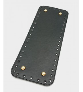 Çanta Aksesuar Suni Deri Siyah Renk 30X12 cm Dikdörtgen Çanta Tabanı (Light Gold Aparatlı)