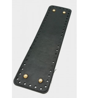Çanta Aksesuar Suni Deri Siyah Renk 35X10 cm Dikdörtgen Çanta Tabanı (Light Gold Aparatlı)