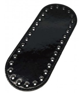 Çanta Aksesuar Suni Deri Siyah Rugan 20x8 cm Oval Çanta Tabanı