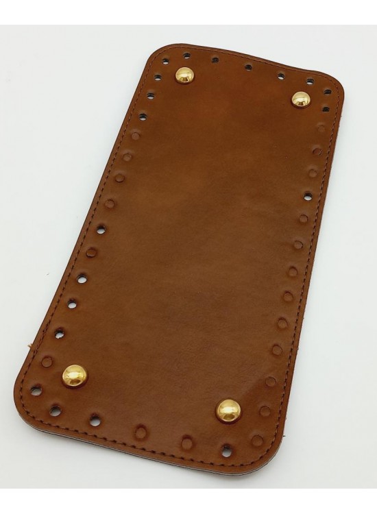 Çanta Aksesuar Suni Deri Taba Renk 25X12 cm Dikdörtgen Çanta Tabanı (Light Gold Aparatlı)