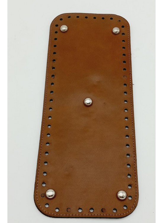 Çanta Aksesuar Suni Deri Taba Renk 30X12 cm Dikdörtgen Çanta Tabanı (Gümüş Aparatlı)