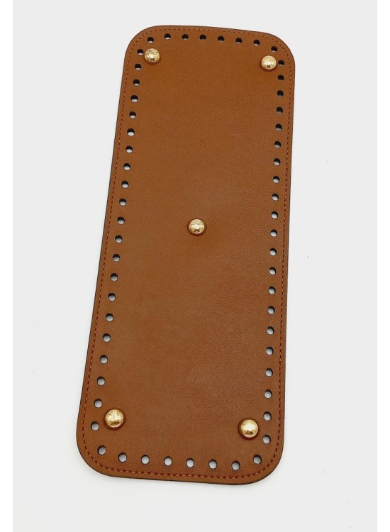 Çanta Aksesuar Suni Deri Taba Renk 30X12 cm Dikdörtgen Çanta Tabanı (Light Gold Aparatlı)