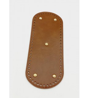 Çanta Aksesuar Suni Deri Taba Renk 30X12 cm Oval Çanta Tabanı (Light Gold Aparatlı)