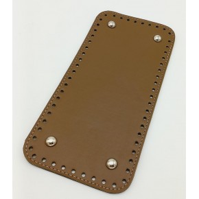 Çanta Aksesuar Suni Deri Vizon Renk 25X12 cm Dikdörtgen Çanta Tabanı (Gümüş Aparatlı)
