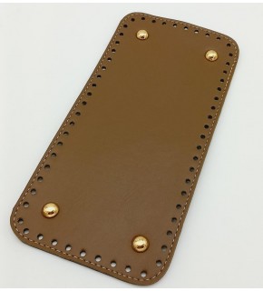 Çanta Aksesuar Suni Deri Vizon Renk 25X12 cm Dikdörtgen Çanta Tabanı (Light Gold Aparatlı)