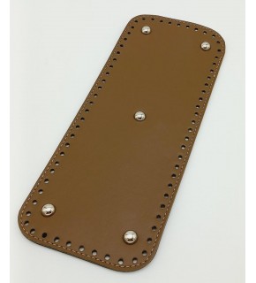 Çanta Aksesuar Suni Deri Vizon Renk 30X12 cm Dikdörtgen Çanta Tabanı (Gümüş Aparatlı)