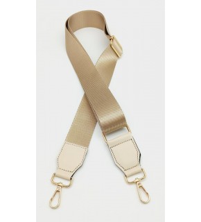 Çanta Aksesuar Suni Derili Polyester Kolon 120X4 Cm Bej Light Gold Metalli