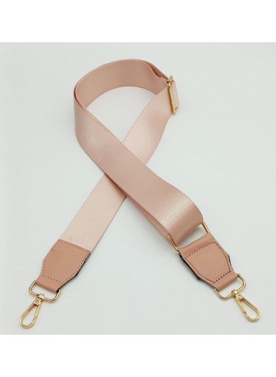 Çanta Aksesuar Suni Derili Polyester Kolon 120X4 Cm Pudra Light Gold Metalli