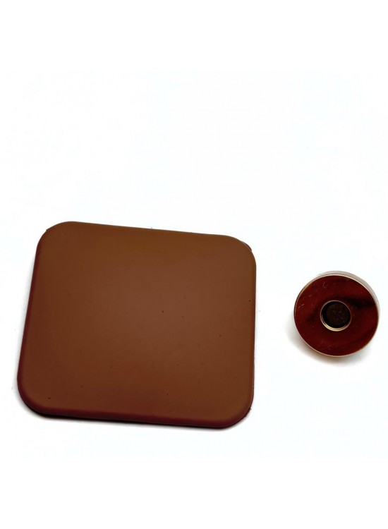 Çanta Aksesuar Sütlü Kahve  5x4.5 cm Mıknatıslı Mat  Kilit