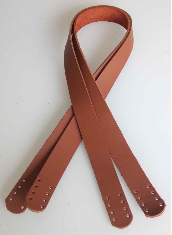 Çanta Aksesuar Sütlü Kahve Renk Gerçek Deri 70X2.3 Cm Çift Sap