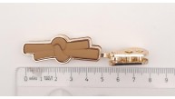 Çanta Aksesuar Sütlü Kahve Renk Kurdele Model Light Gold Metal Kulpluk 1 Adet